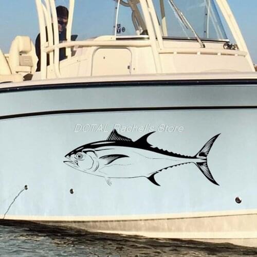 Bluefin Tuna Fish Car Sticker Fish Decal Boat Yacht Door Window Trunk Helmet for Volkswagen VW decor