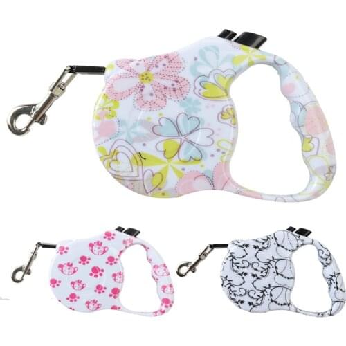 Printed Retractable Leash For Dogs Extending Puppy Walking Leads Puppy Pet Dog Running Leashes Great Product For Walk the Dog