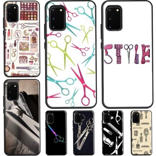 Hair Stylist Scissors Brush Switch For Samsung Note 20 Ultra Note 10 Plus Case For Galaxy S21 S8 S9 S10 Plus S20 FE Coque
