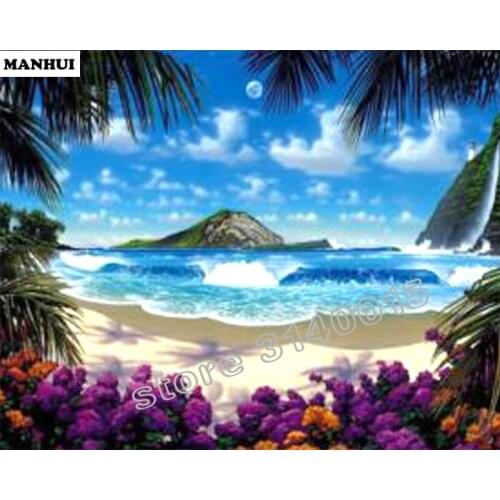 Seaside scenery Full diamond painting 5d mosaic diamond embroidery stitch mosaic painting home decoration BCD316