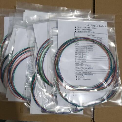 Splitter Colorful 1x8 Mini Plc FTTH Apc-Fiber Optical-Plc Single-Mode-Fiber SC PVC G657A1 Fiber Optic PLC spliter/Planar Lightwa