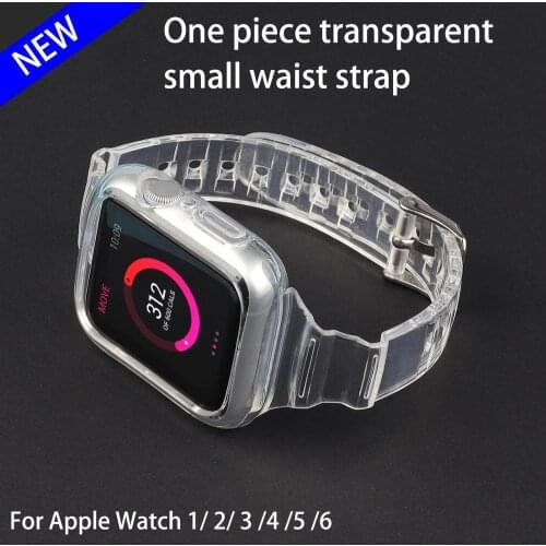 New soft transparent rubber sports band for Apple watch 38 / 40 / 42 / 44mm strap womens bracelet Iwatch series 6 5 4 3 2 1