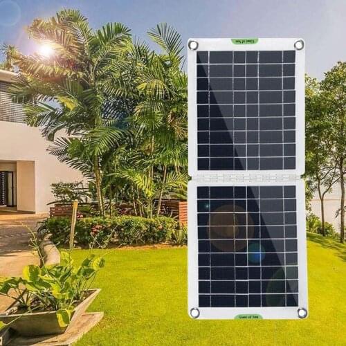 60W Dual USB Folding Solar Panel Kit Mono Caravan Boat Camping Charging for Moblie Phone Tablet Computer Electronic Products wit
