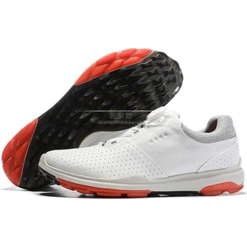 Mans en vroue gholf gemaklik asemrowende hardloop skoene suiwer leer cowhide