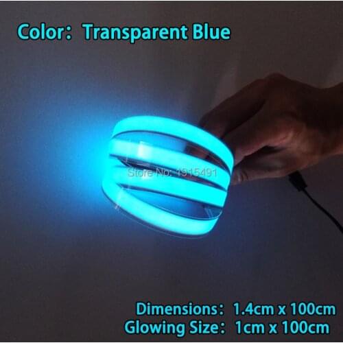 New 8 Colors 1.4X100CM Not Include drives,Glowing EL Tape EL wire LED Strip,for house,dispaly,holiday,Garden,Car Moulding