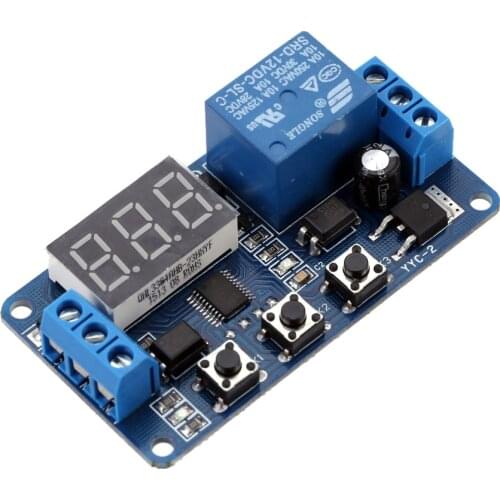 12V LED Display Timer Module Automation Digital Delay Timer Control Switch Relay Module