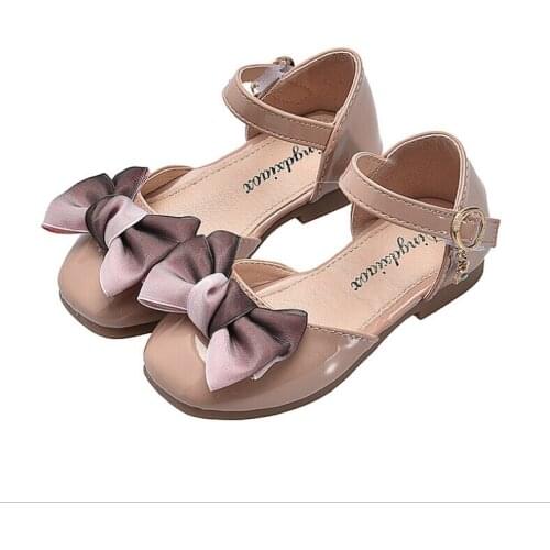 Spring girl bow princess shoes Korean version of the cute single soft bottom shoes girls shallow mouth performance shoes