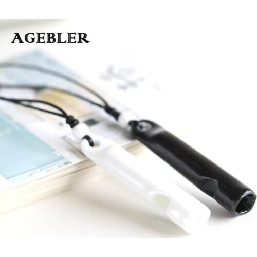 Women jewelry Handmade Ceramic Long Necklace Whistle Pattern Accessories for Lover New Arrival Bohemia Style White Black