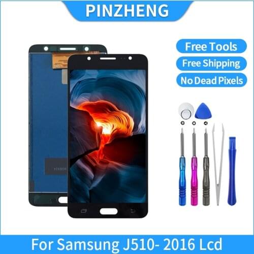 PINZHENG 100% Original LCD For Samsung J5 2016 J510 J510F J510FN J510M J510Y LCD Display Screen Digitizer Assembly Replacement