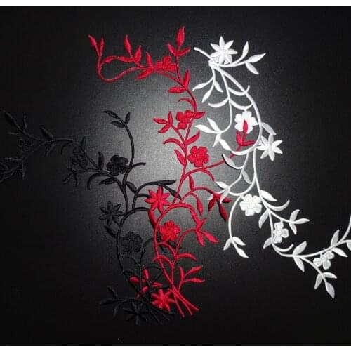 1 pc Floral applique embroidery vintage floral patch dress accessories iron on patch applique