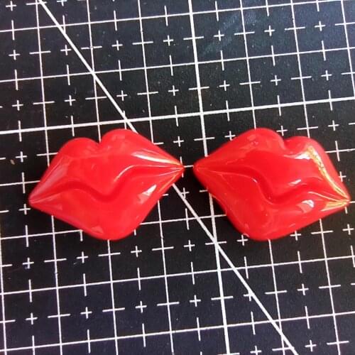 1pcs/lot Halloween resin flat back simulation Zombie red mouth 29mm Embellishment DIY Phone Decoration