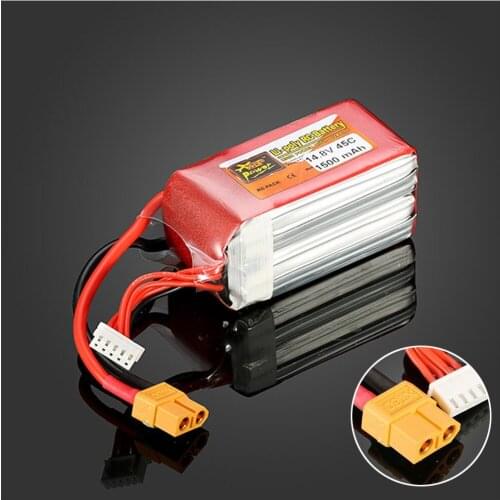 1pcs ZOP Power LiPo Battery 14.8V 1500mAh 4S 45C XT60 Plug For RC Quadcopter Drone Helicopter Car Airplane