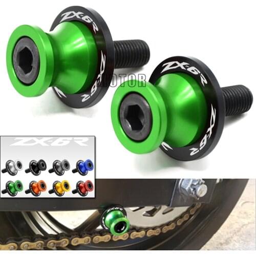 10mm Swingarm Stand Screws CNC Motorcycle Swing Arm Spools Sliders For Kawasaki Ninja ZX-6R ZX600 1998-2011 ZX6R ZX 6R 6 R 600