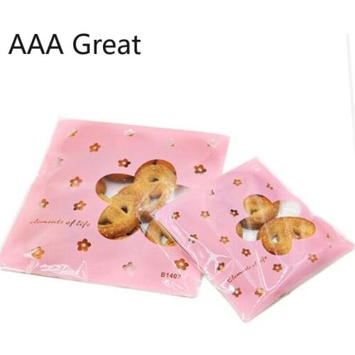100Pcs Sweets Cookies Cake Transparent Bags Packaging Candy Cookie Plastic Bag Christmas Wedding Baby Birthday Party Flowers Bag
