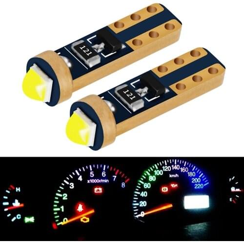 2PCS T5 W1.2W W3W 74 509T Super Bright Cree Chip Car Interior LED Light Canbus Auto Wedge Dashboard Gauge Instrument Lamp Bulb