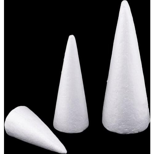 3pcs 15/20/25cm Cone Shape Modelling Styrofoam Material DIY Christmas Tree