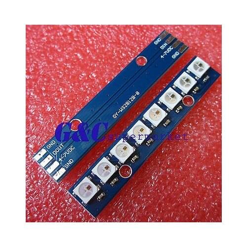 5PCS 8x WS2812 5050 RGB LED Driver Board Chainable Board diy electronics