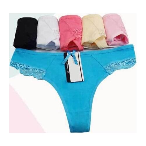 5color Cotton lace Womens Sexy Thongs G-string Underwear Panties Briefs For Ladies T-back bikini lingerie 4pcs/lot 87319