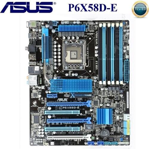 Asus P6X58D-E Motherbaord Intel X58 Core i7/Core i7 Extreme LGA 1366 DDR3 24GB SATA III Original Desktop Asus X58 Mainbaord Used