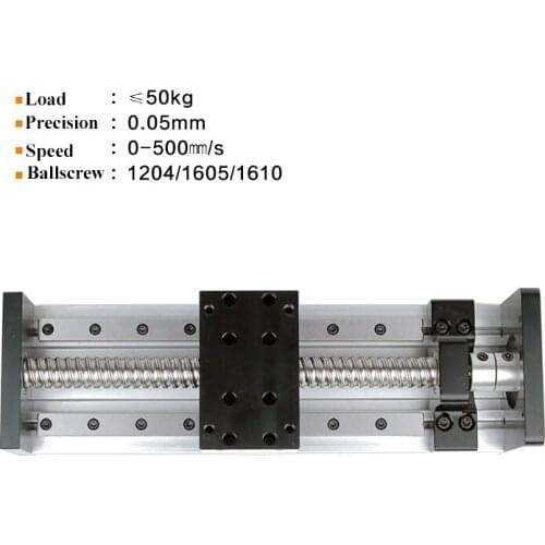 Free Shipping 50-1000MM Effective Stroke SFU1204 1605 1610 Ballscrew 12 16 Linear Guide Motion Module Rail Table CNC 3D Printer