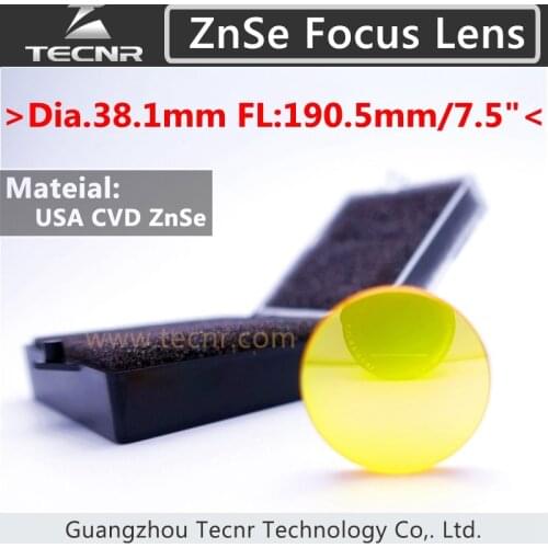 Dia 38.1MM USA Imported ZnSe CO2 laser lens FL 190.5mm for 3000W mental laser cutting machine