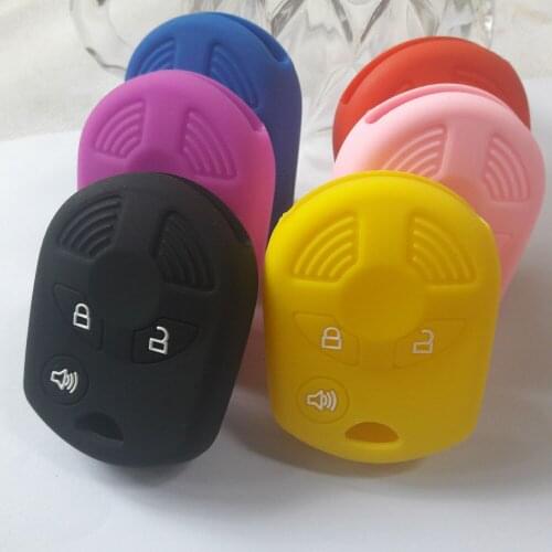 For Ford F150 F250 F350 F450 F550 Silicone Remote Key Case Fusion Freestyle Explorer Edge Escape 3 Button Smart Key