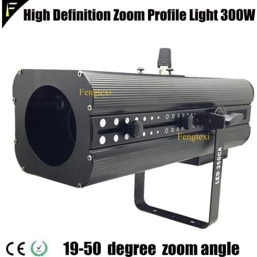 DMX512 with Zoom Profile LED 300w RGBW 4in1 3200K/5600K Stage Regular Shapes Cutting Profile Light Forming Ellipsoid Spot Light