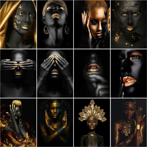 HUACAN Painting By Number African Woman Oil Painting Drawing On Canvas HandPainted Wall Picture For Living Room Handmade Gift