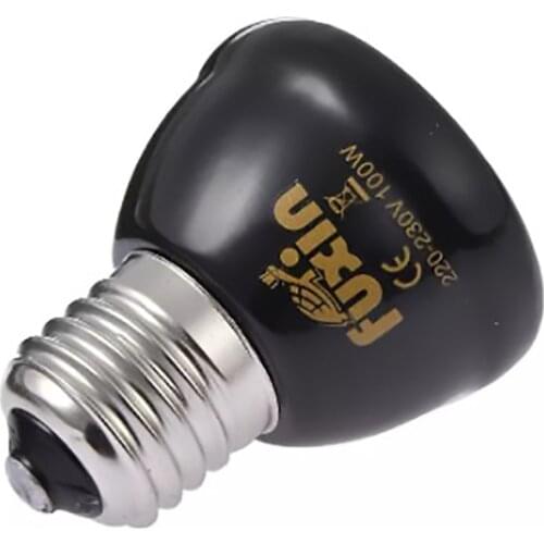 E27 Hot 25W 50W 75W 100W E27 Pet Heating Lamp Black Infrared Ceramic Emitter Heat Light Bulb Pet Brooder Reptile Lamp 110V