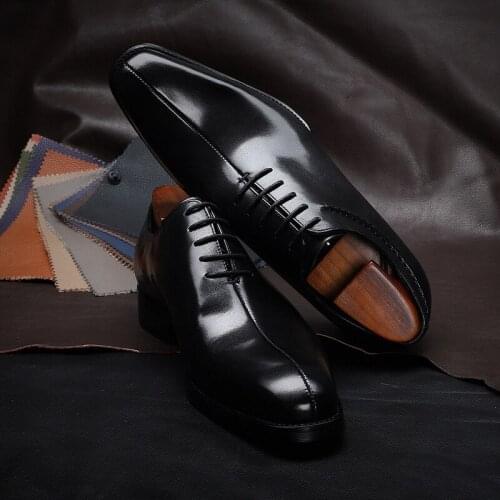 Keduoduo Men Formal shoes business dress suit shoes men brand Bullock genuine leather black lace up wedding mens shoes