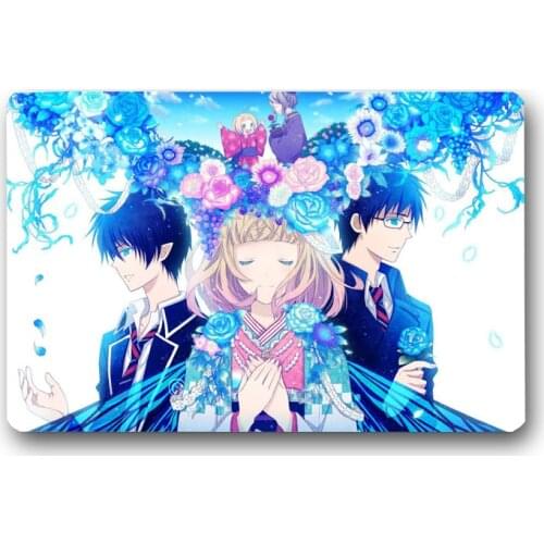 Ao no Exorcist Kitchen Mat Custom Anti-slip Area Rugs Living Room Balcony Bathroom Carpet Set Doormat Bath Mats Bedroom Tapete