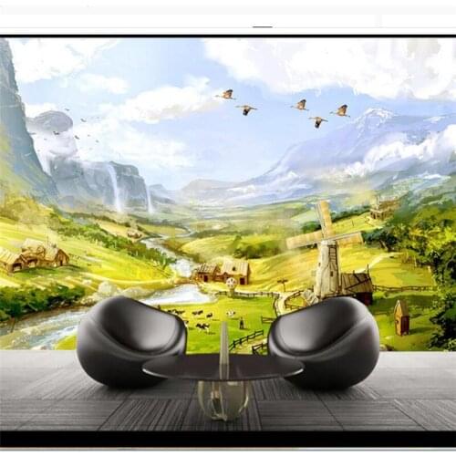 Wellyu papel de parede Custom wallpaper Outside the garden European style HD oil painting TV wall decoration painting