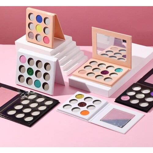 9&12 Color Private Label Makeup Eyeshadow Palette Makeup Tray Wholesale