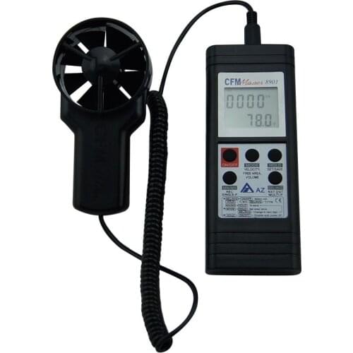 AZ8901 handheld anemometer, air flow tester, temperature test