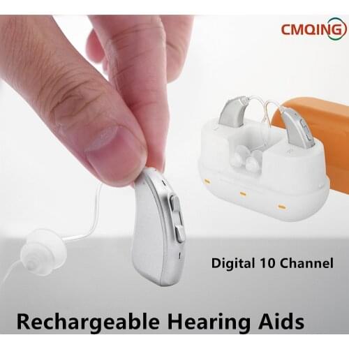 Professional Hearing Aid Best Rechargeable Full Digital Hearing Aids 10 Channels Hearing Amplifier Hearing Device for Deafness