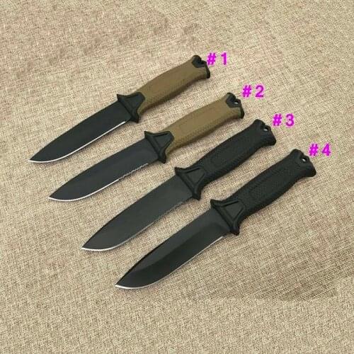 Survival Straight Knife 12C27 Black Blade Outdoor Camping Hiking Survival Tacktical Fixed blade Knives With Kydex