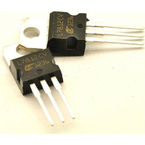 10pcs L7812CV L7812 TO-220 Voltage Regulator IC + 12V 1.5A - ST