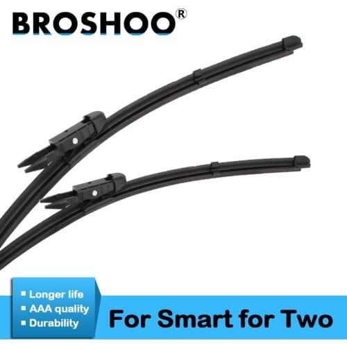 BROSHOO Car Wiper Blades Natural Rubber For Smart For Two W451 A453 2007 2008 2009 2010 2011 2012 2013 2014 2015 2016 2017