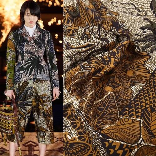 The crane Banana tree digital painting pure cotton fabric for pants ткань хлопок ткани tissu telas por metro tissus tela african