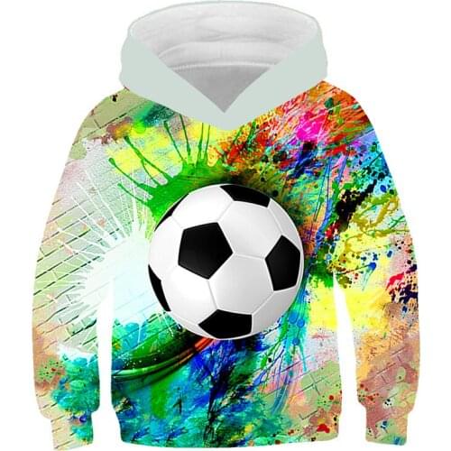 3d Printed Boys Sweatshirts Football Teens Childs Fashion Sports Hoodie Kids Hoodies 2021 New 3d Sports Football Children Hoodie