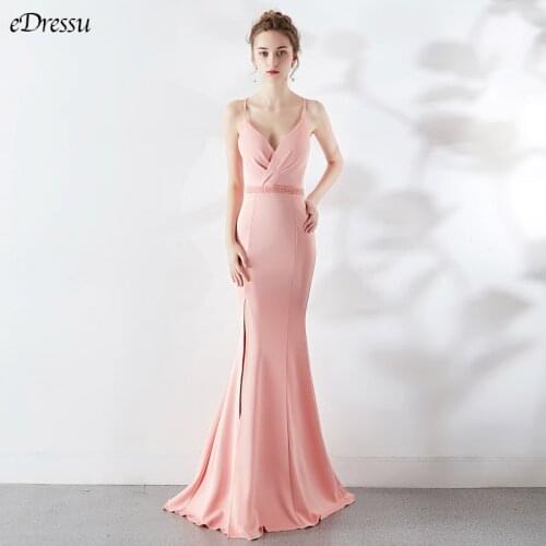 8 Colors Backless Evening Dress Cris-Cross Mermaid Party Dress Elegant Vestido de Fiesta Robe Beading Formal Long Dress YNY-1502