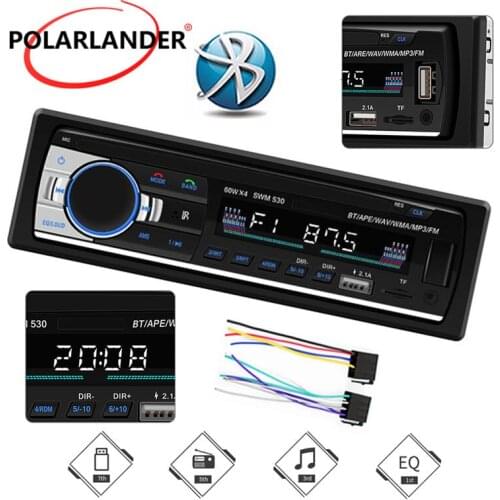 1 Din 4" Car Radio Stereo MP3 Audio Player USB2.1 Remote Control Bluetooth 4.0 In Dash LCD FM DC U Disk RCA AUX 12V