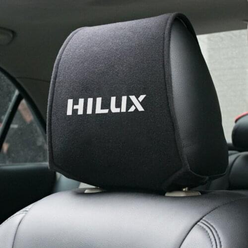 1PCS Hot car headrest cover fit for Toyota Hilux surf vigo revo 2017 2018 Stickers Accessories Car Styling