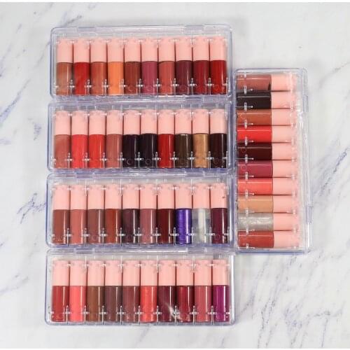 10pcs 5 Sets Mini Matte Liquid Lipsticks Shimmer Glitter Gloosy Moisturizing Lipgloss Custom Private Label Lip Gloss Cosmetics