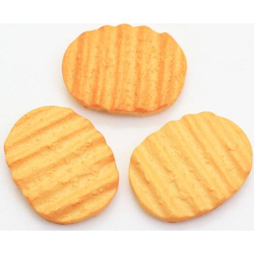 100/50pcs Flat Back Resin Mini Potato Chips Flatback Cabochons Resins DIY Decoration Jewelry Earrings Accessories