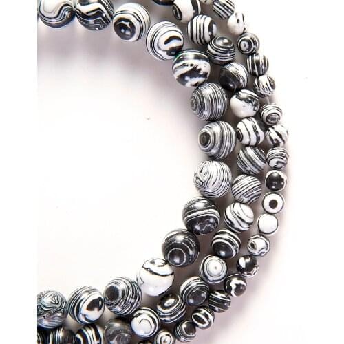 2017 SUTI Wholesale Black And White Stripes Beads Natural Stone Beads for Jewelry Making diy Hand Made zebra stone Accessories