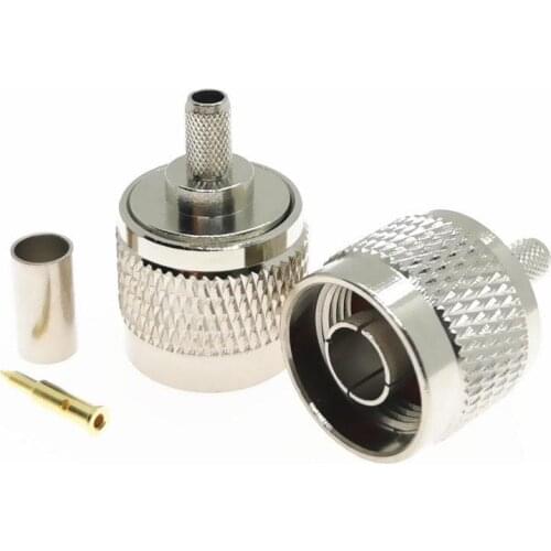 50PCS New N male RF Coaxial Connector Crimping RG58 RG142 RG223 LMR195 SYV50-3 Cable Adapter