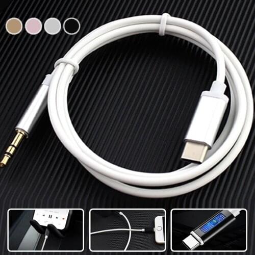 Type C to 3.5mm AUX Adapter Speakers Car Headphone Aux Stereo Cable For Huawei Mate 30 Pro P30 Oneplus 7t Pro Xiaomi mi note 10