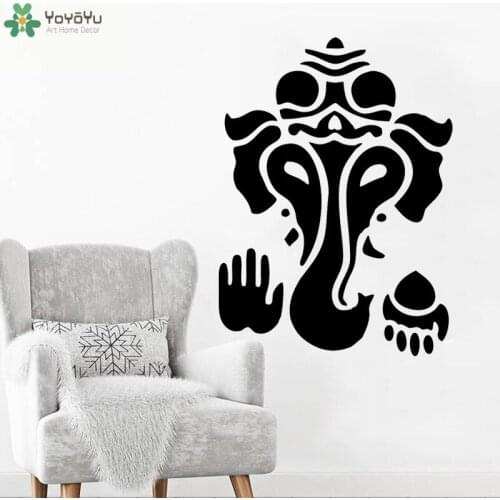 Bohemian Elephant Wall Decal Indian God Ganesha Vinyl Wall Sticker Livingroom Vinyl Hinduism Home Decor Hindu Art Mural DIYSY435
