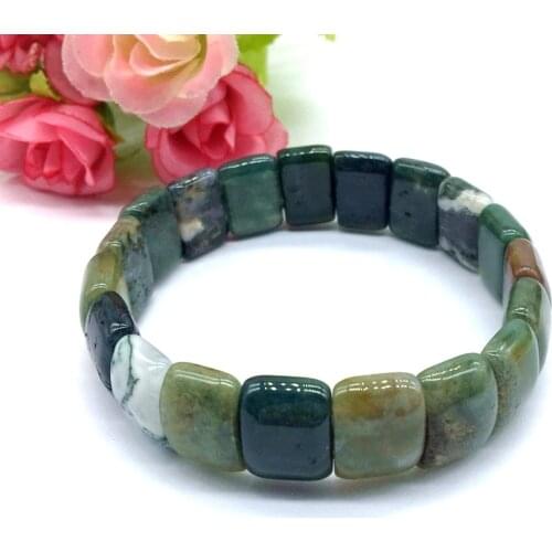 Natural Stone Bead Bangles Elastic Bracelets Stretchy Semi Precious Jaspers Unakite For Women Girl Gift Drop Shipping